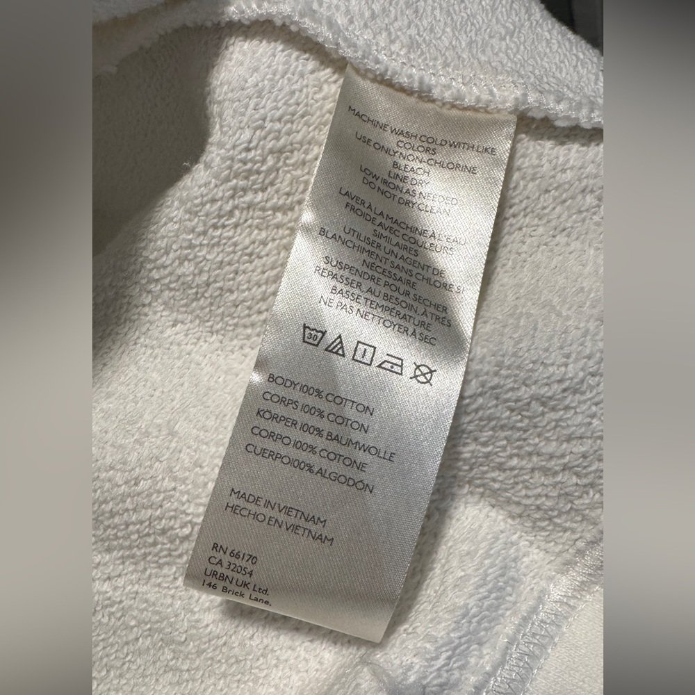 Free People Baby Doll Oversized White Sweatshirt. Size M - Picture 6 of 6